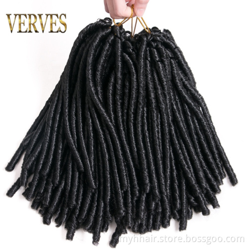 Crochet Braids 14 inch 70g/pack Synthetic Braiding Hair Extension Afro Hairstyles Short Soft Black Faux Locs